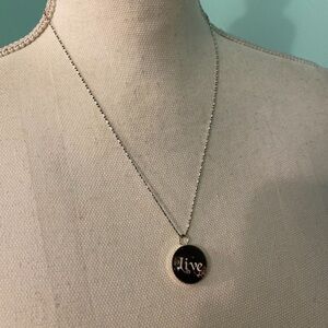 Sterling Silver LIVE Necklace